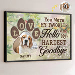 Custom Photo Leaving Pawprints On Our Hearts  - Memorial Personalized Custom Horizontal Poster - Sympathy Gift For Pet Owners, Pet Lovers