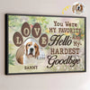 Custom Photo Leaving Pawprints On Our Hearts  - Memorial Personalized Custom Horizontal Poster - Sympathy Gift For Pet Owners, Pet Lovers
