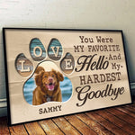 Custom Pet Photo Memorial Dog Decor - Personalized Poster