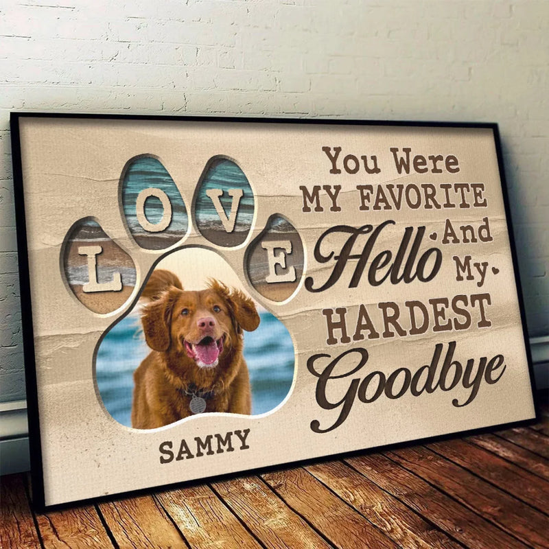 Custom Photo You're Always On My Mind - Memorial Personalized Custom Horizontal Poster - Sympathy Gift For Pet Owners, Pet Lovers