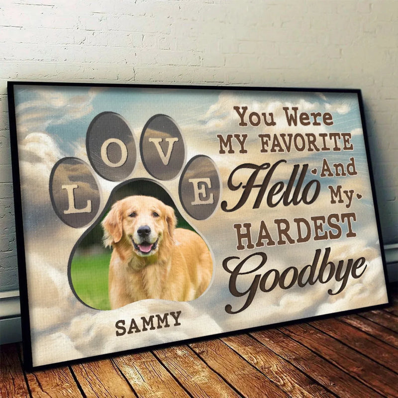 Custom Photo My Pawprints May No Longer Be In Your House - Memorial Personalized Custom Horizontal Poster - Sympathy Gift For Pet Owners, Pet Lovers