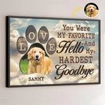 Custom Pet Photo Memorial Dog Decor - Personalized Poster