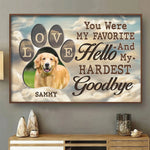 Custom Pet Photo Memorial Dog Decor - Personalized Poster