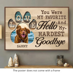 Custom Pet Photo Memorial Dog Decor - Personalized Poster