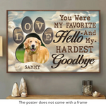 Custom Pet Photo Memorial Dog Decor - Personalized Poster