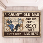 Our Hands Tell A Story Of Endless Love - Couple Personalized Custom Home Decor Decorative Mat - House Warming Gift For Husband Wife, Anniversary