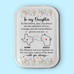 The Reflection Of Love - Family Personalized Custom Jewelry Box LED Makeup - Gift For Mom, Daughter
