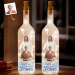 Custom Photo Held By God, Remembered By Me - Memorial Personalized Custom Bottle Lamp - Sympathy Gift For Family