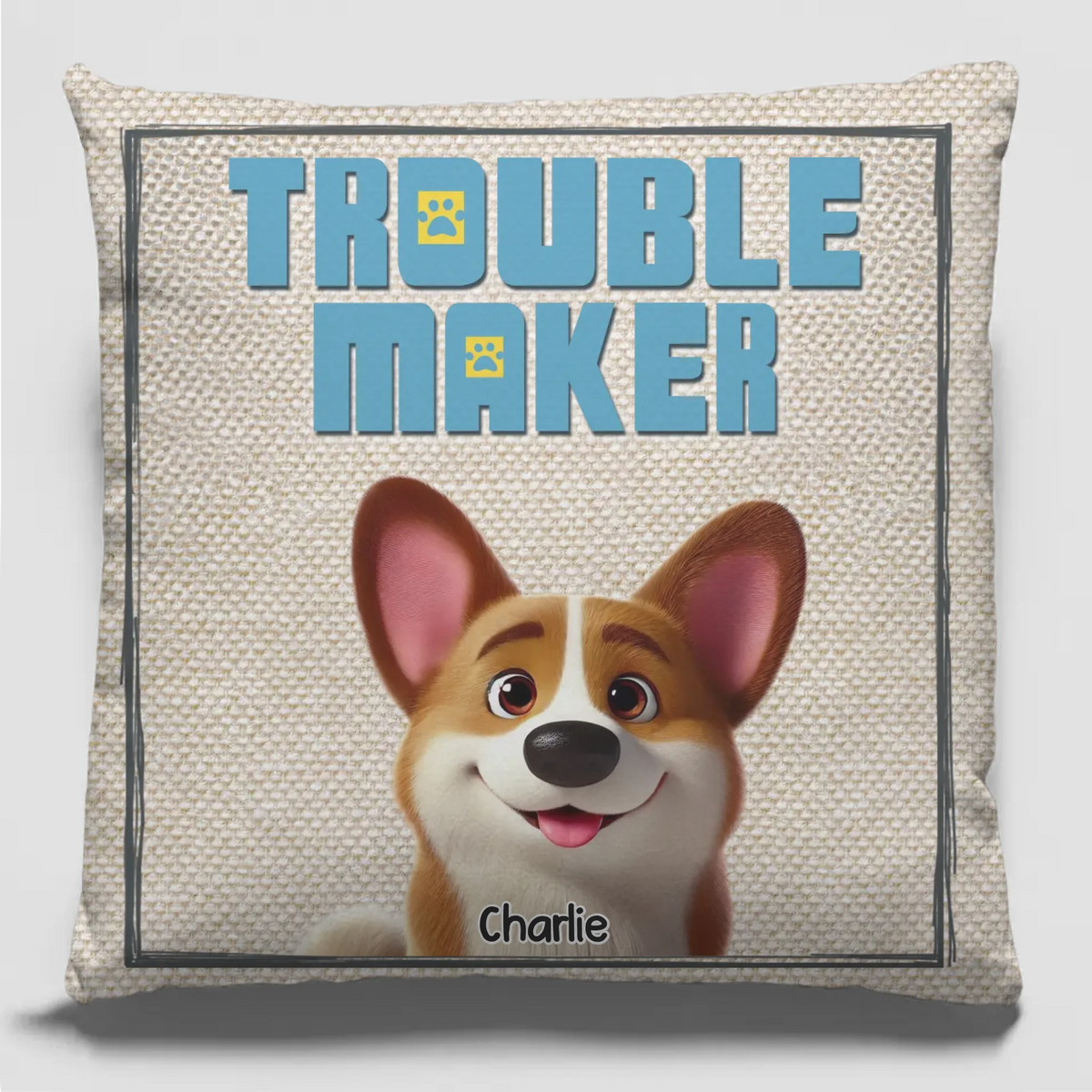 Tiny Paws, Big Trouble - Dog & Cat Personalized Custom Pillow - Gift For Pet Owners, Pet Lovers