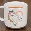 A Sweet Way To Celebrate Her Journey From Mom To Grandma - Family Personalized Custom Printed Pottery Mug - Gift For Mom, Grandma