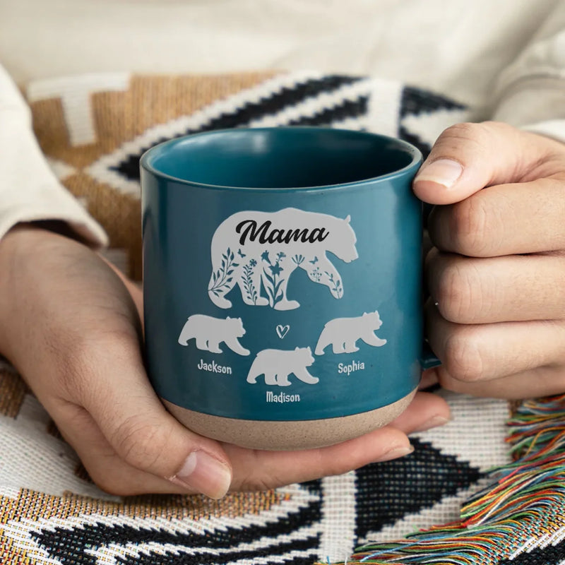 Let Her Know Her Love Grows With Every Generation - Family Personalized Custom Printed Pottery Mug - Gift For Mom, Grandma