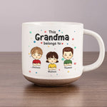 Custom Name Grandma Gifts - Personalized Pottery Mug