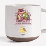 Because Her Love Only Grows Stronger With Time - Family Personalized Custom Printed Pottery Mug - Gift For Mom, Grandma