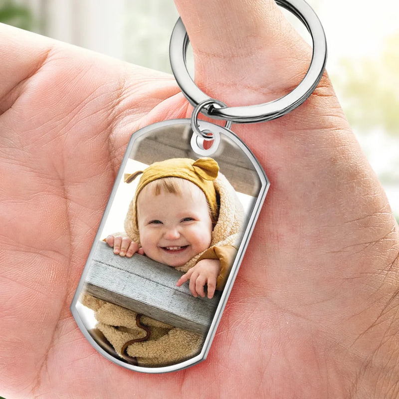 Custom Photo The Moment You Became My Mommy - Family Personalized Custom Keychain - Mother's Day, Baby Shower Gift, Gift For First Mom