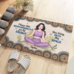 Custom Name Mindfulness Energy Decor - Personalized Doormat