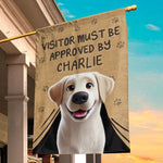 Standing Watch, Heart On Duty - Dog Personalized Custom Flag - Gift For Pet Owners, Pet Lovers