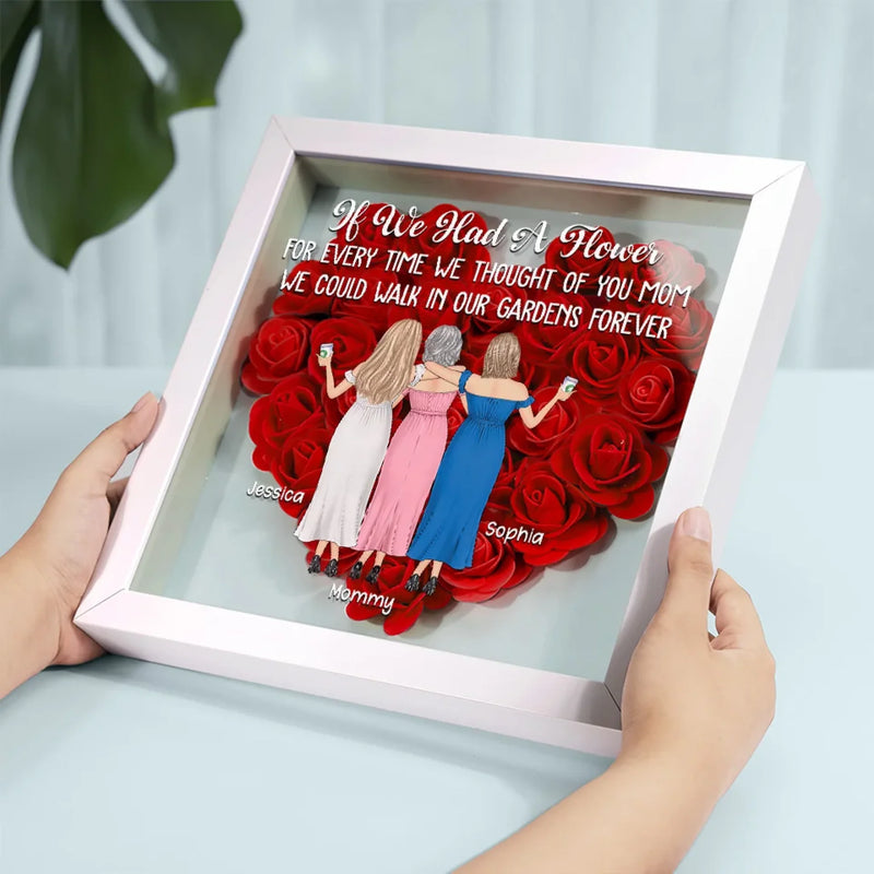 A Family’s Garden Is Richest When Filled With Love - Family Personalized Custom Flower Shadow Box - Mother's Day, Gift For Mom, Grandma