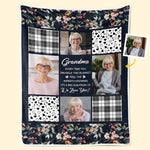 Custom Photo It's A Big Hug From Us - Family Personalized Custom Blanket - Gift For Grandma, Grandkid