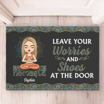 Good Vibes Only - Yoga Personalized Custom Home Decor Decorative Mat - House Warming Gift For Yoga Lovers
