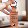 Custom Photo Mommy Is My Forever Hero - Family Personalized Custom Engraved Leather Keychain - Mother's Day, Baby Shower Gift, Gift For First Mom