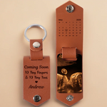 Custom Photo I Am Lucky To Have The Best Mom
 - Family Personalized Custom Engraved Leather Keychain - Mother's Day, Baby Shower Gift, Gift For New Moms, New Dads, Parents-to-Be
