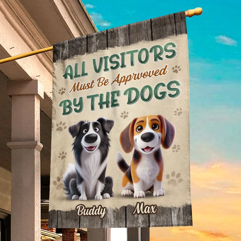Stamped With A Paw Of Approval - Dog Personalized Custom Flag - Gift For Pet Owners, Pet Lovers