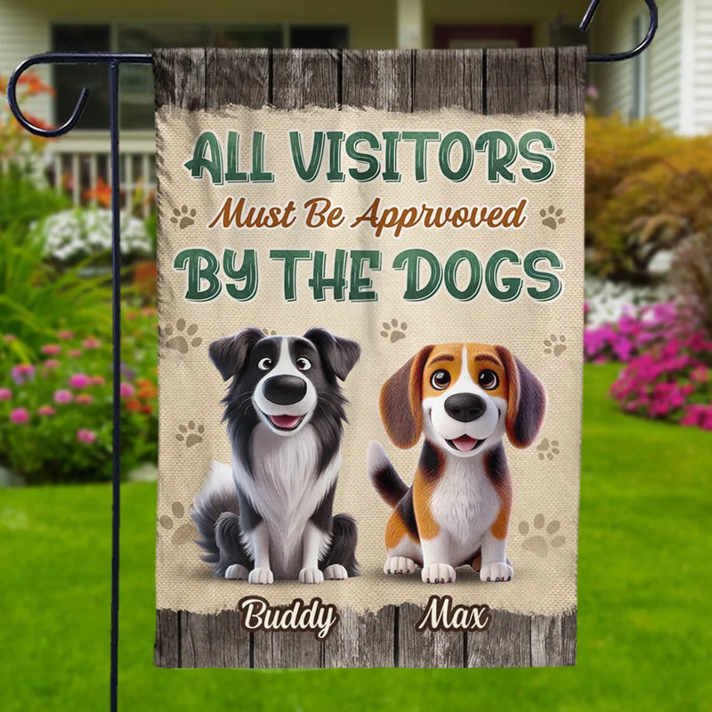 Stamped With A Paw Of Approval - Dog Personalized Custom Flag - Gift For Pet Owners, Pet Lovers