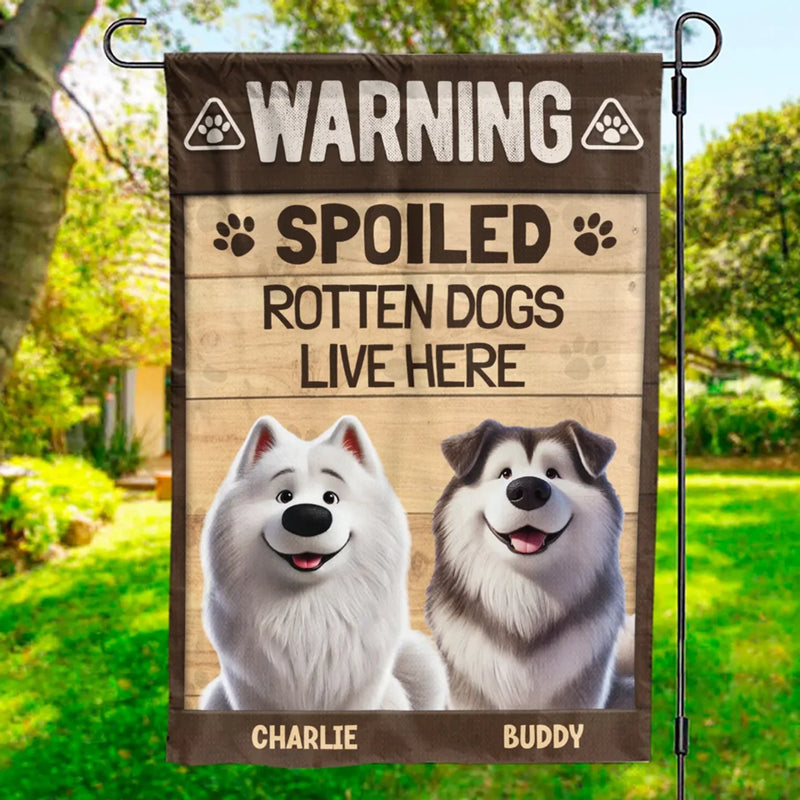 A Little Bit Rotten And A Lotta Love - Dog Personalized Custom Flag - Gift For Pet Owners, Pet Lovers