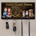 A Sweet Way To Keep Your Keys And Memories Close - Family Personalized Custom Home Decor Key Hanger, Key Holder - House Warming Gift For Family