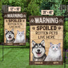Custom Photo Happiness Is A Wagging Tail - Dog & Cat Personalized Custom Flag - Gift For Pet Owners, Pet Lovers