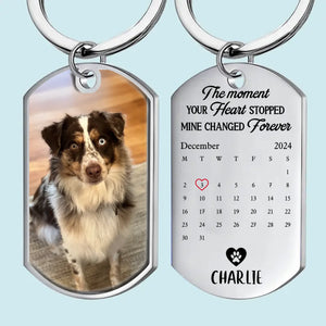 Custom Photo A Loyal Heart Never Fades - Memorial Personalized Custom Keychain - Sympathy Gift For Pet Owners, Pet Lovers