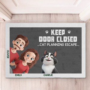 In A World Full Of Chaos, Cats Bring Peace - Cat Personalized Custom Home Decor Decorative Mat - House Warming Gift For Pet Owners, Pet Lovers