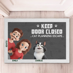 In A World Full Of Chaos, Cats Bring Peace - Cat Personalized Custom Home Decor Decorative Mat - House Warming Gift For Pet Owners, Pet Lovers