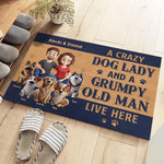 Custom Name Dog Lover Couple Gifts - Personalized Doormat