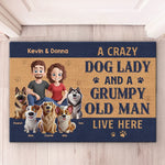 Custom Name Dog Lover Couple Gifts - Personalized Doormat