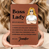 Boss Lady - Coworker Personalized Custom Leather Journal - Appreciation, Retirement Gift For Coworkers, Work Friends, Colleagues