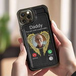 Custom Photo The Call I Wish I Could Make - Memorial Personalized Custom Leather Flip Wallet Phone Case - Sympathy Gift For Family Members