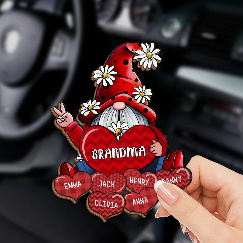 Perfect For The Woman Who Loves Unconditionally - Family Personalized Custom Car Visor Clip - Gift For Mom, Grandma
