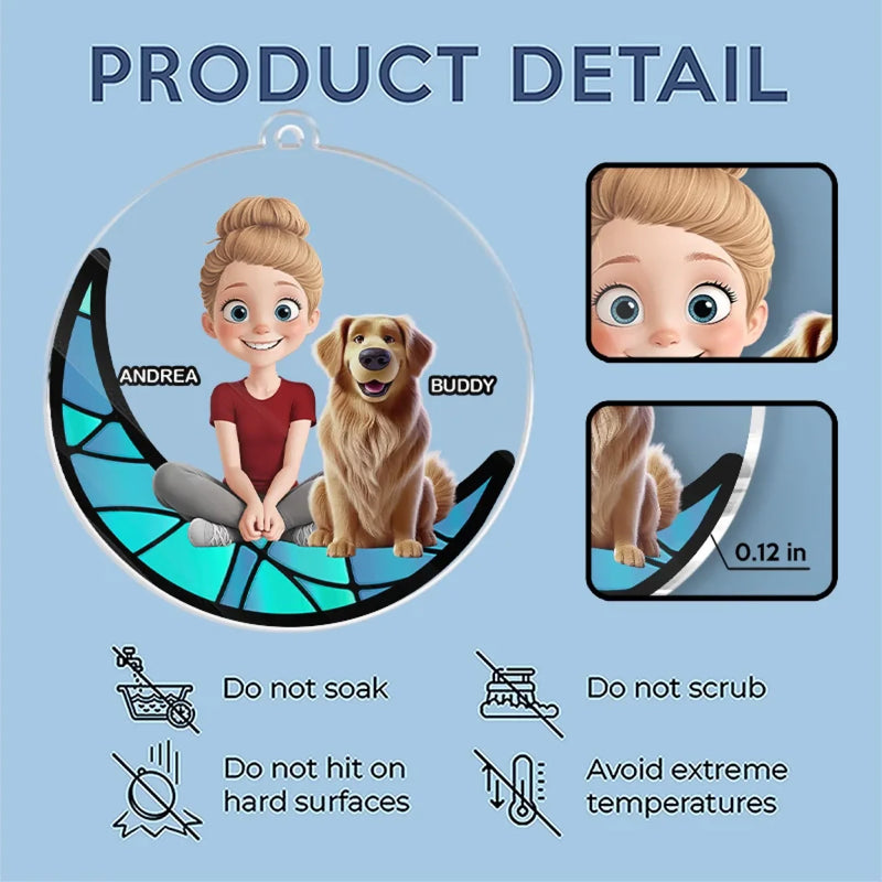 No Treat Can Match My Love For You - Dog & Cat Personalized Custom Car Ornament - Acrylic Custom Shaped - Gift For Pet Owners, Pet Lovers