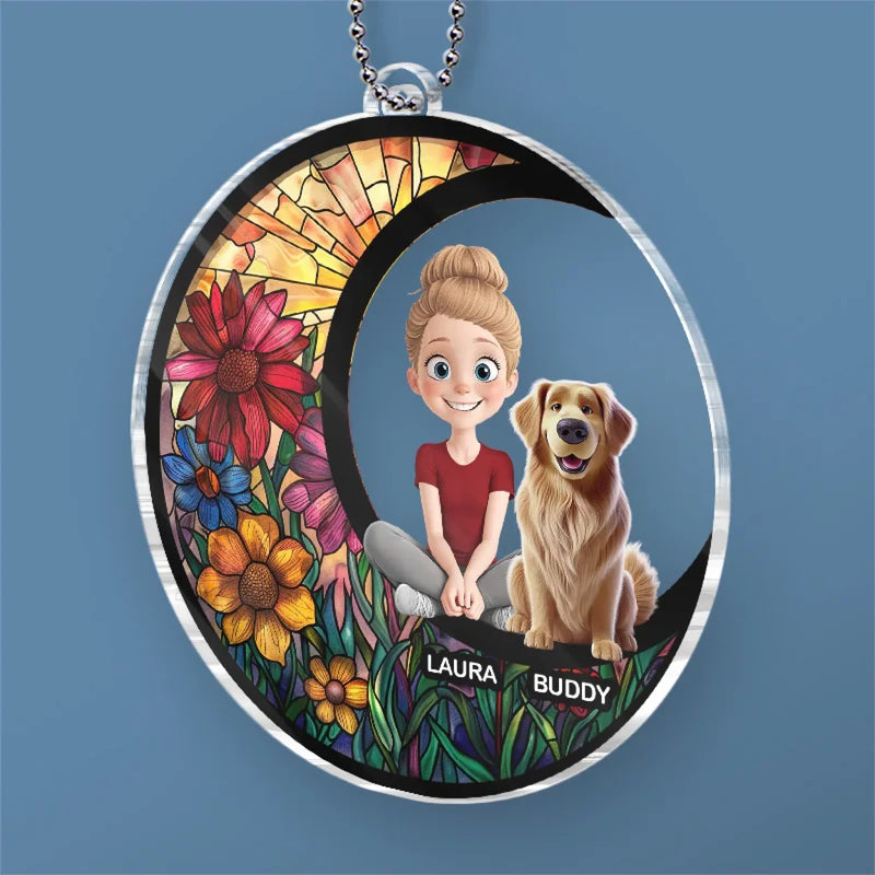 You’re My Daily Dose Of Happiness - Dog & Cat Personalized Custom Car Ornament - Acrylic Custom Shaped - Gift For Pet Owners, Pet Lovers