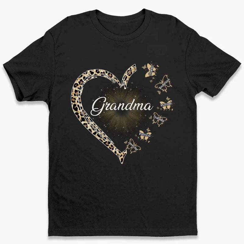 A Grandmother’s Heart Is A Home Where Love Never Fades - Family Personalized Custom Unisex T-shirt, Premium T-shirt, Hoodie - Gift For Mom, Grandma