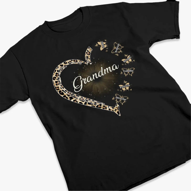 A Grandmother’s Heart Is A Home Where Love Never Fades - Family Personalized Custom Unisex T-shirt, Premium T-shirt, Hoodie - Gift For Mom, Grandma