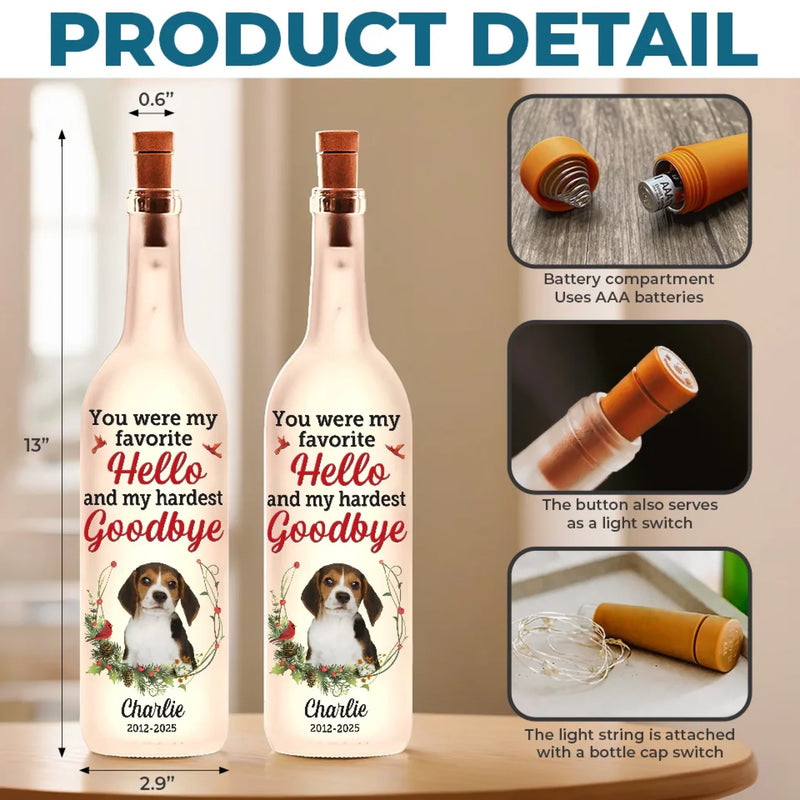 Custom Photo A Loyal Friend, A Love So Pure - Memorial Personalized Custom Bottle Lamp - Sympathy Gift For Pet Owners, Pet Lovers