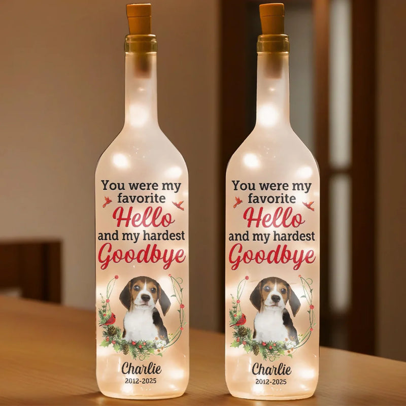 Custom Photo A Loyal Friend, A Love So Pure - Memorial Personalized Custom Bottle Lamp - Sympathy Gift For Pet Owners, Pet Lovers