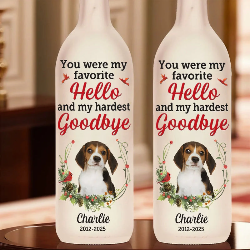 Custom Photo A Loyal Friend, A Love So Pure - Memorial Personalized Custom Bottle Lamp - Sympathy Gift For Pet Owners, Pet Lovers