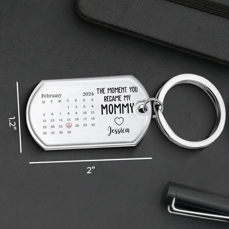 Custom Photo My Mom Is The Best - Family Personalized Custom Keychain - Mother's Day, Baby Shower Gift, Gift For First Mom