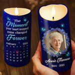 Custom Photo Though Absent, You Remain Ever Near - Memorial Personalized Custom LED Candle - Sympathy Gift For Family Members