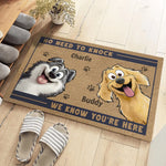Our Security System Runs On Treats - Dog Personalized Custom Home Decor Decorative Mat - House Warming Gift For Pet Owners, Pet Lovers