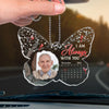 Custom Photo A Love So Strong Never Truly Leaves - Memorial Personalized Custom Car Ornament - Acrylic Custom Shaped - Sympathy Gift For Family Members
