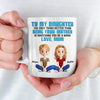 Being Her Mom Is The Best Part Of Me - Family Personalized Custom Mug - Gift For Mom, Daughter